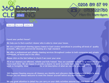 Tablet Screenshot of 360degreescleaning.co.uk